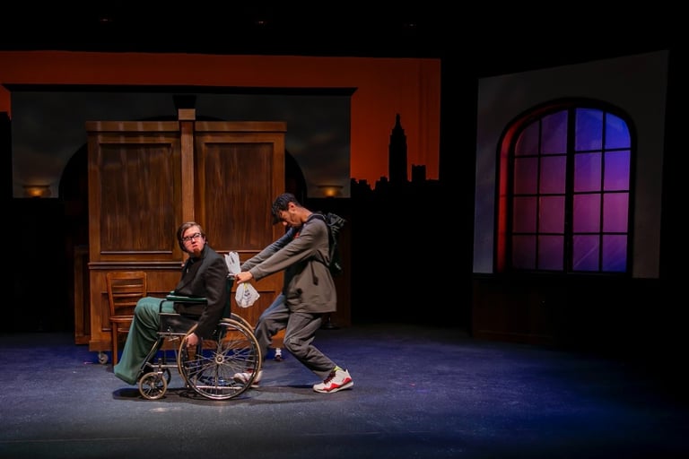 Scene with Father Lux and Pinky (Jackson Brown)