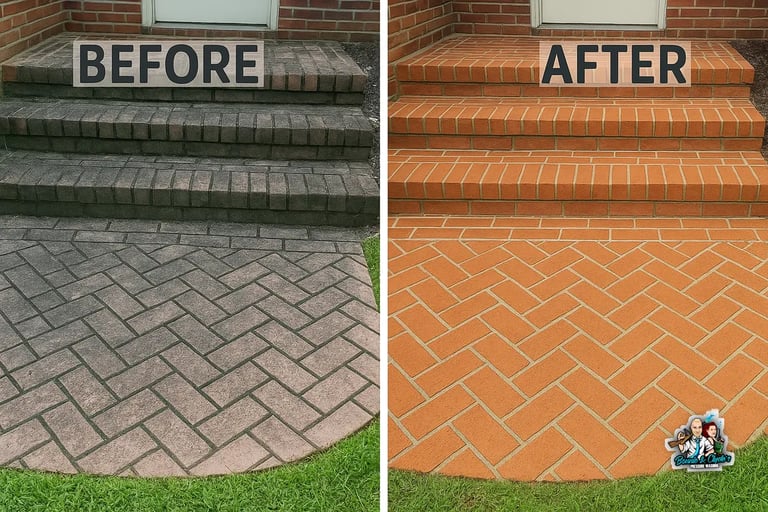Patio cleaned by Bonnie and Clyde's Pressure Washing in Corsicana, TX