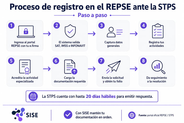 Proceso de registro en el REPSE ante la STPS paso a paso