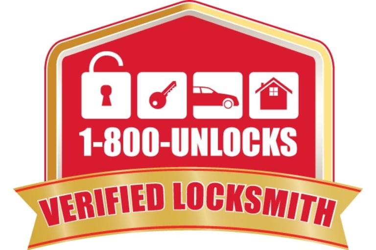 1-800 UNLOCKS verified locksmith certification badge for Jack's Locksmith