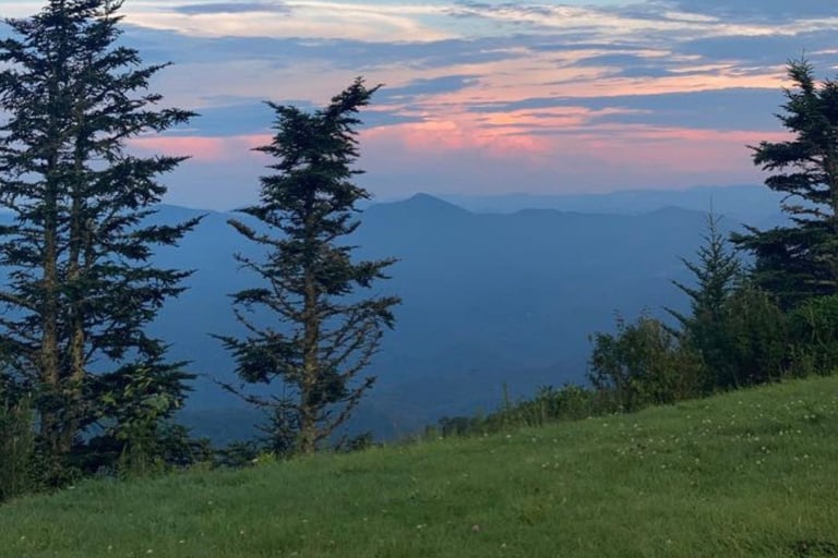 Sunset over the Blue Ridge Parkway near Burnsville, North Carolina