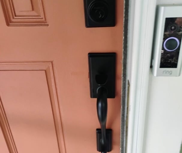 Orange front door unlocked during an emergency house lockout service 