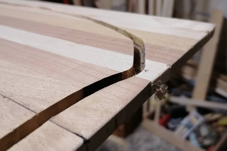 Channel per ABS sidewall di uno snowboard artigianale