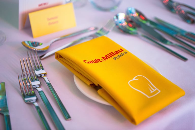 a napkin with a napkin and fork in it