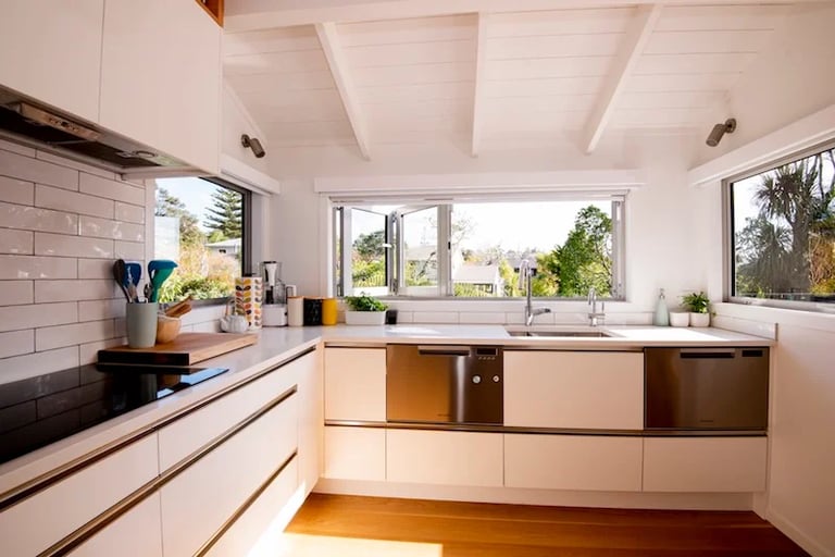 Open plan home renovation kitchen