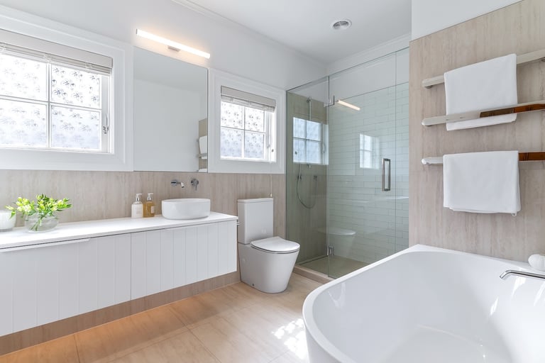 Renovated Bathroom by Qualitas Builders in Auckland