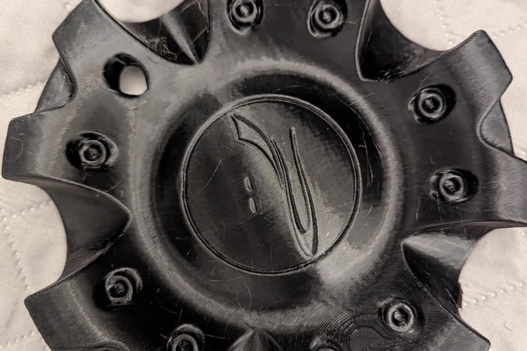 3d scanned and 3d printed a car wheel disc for complete copy replication