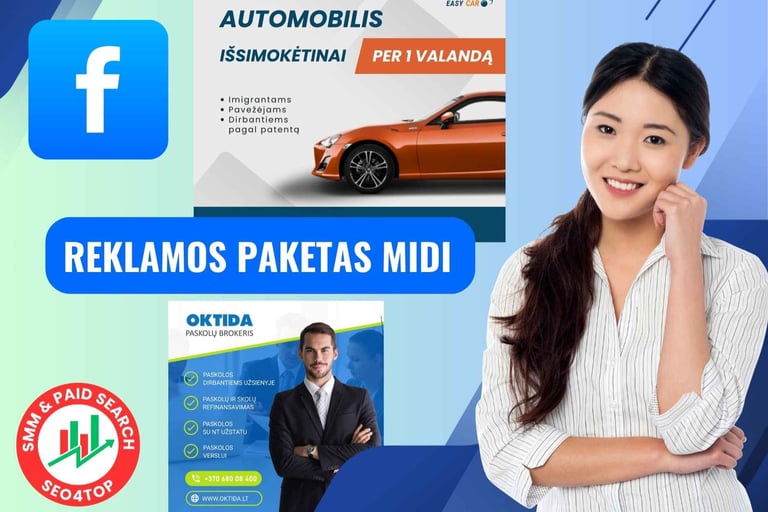 Facebook reklamos paketas MIDI