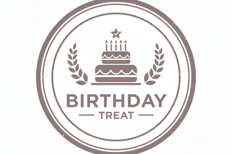 Infographic of a birthday cake showing reward