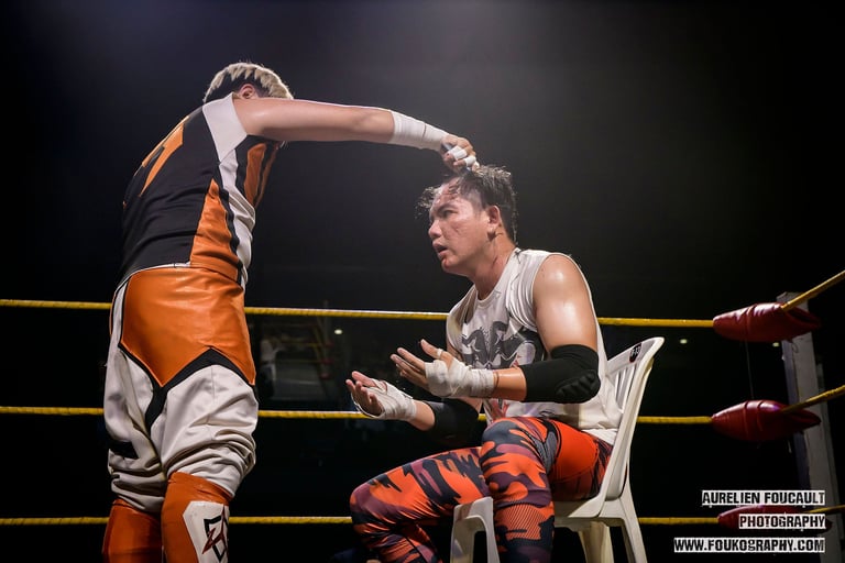 Khoa gets his head shaved by Kira at Ultimate Collision 2023