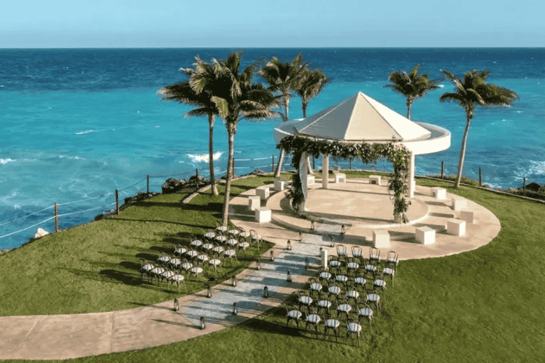 Cliff gazebo for a stunning destination wedding.