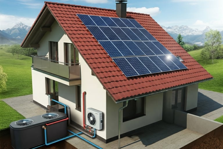 Impianto solare con pompa di calore