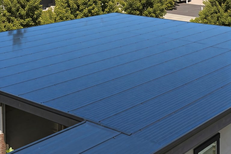 Tetto interamente fotovoltaico con sistemi BIPV integrati in copertura