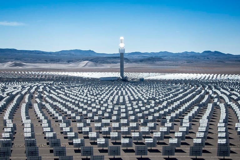 Impianto a concentrazione con torre solare termica (power tower)