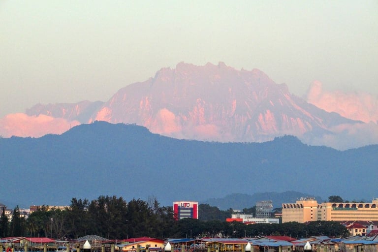 Mount Kinabalu view from Kota Kinabalu