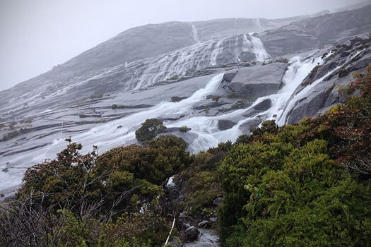 Rain down Mount Kinabalu