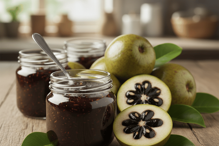 Geleia Artesanal de Jenipapo: O Segredo da Polpa Escura e Brilhante.