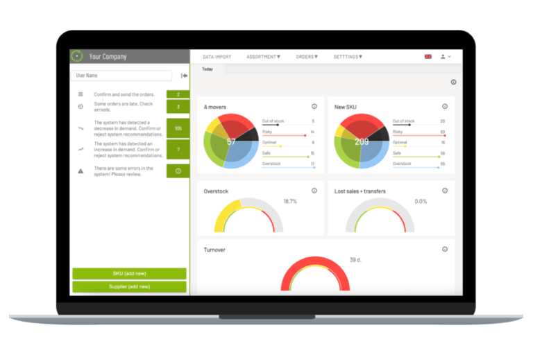 fluentSTOCK dashboard