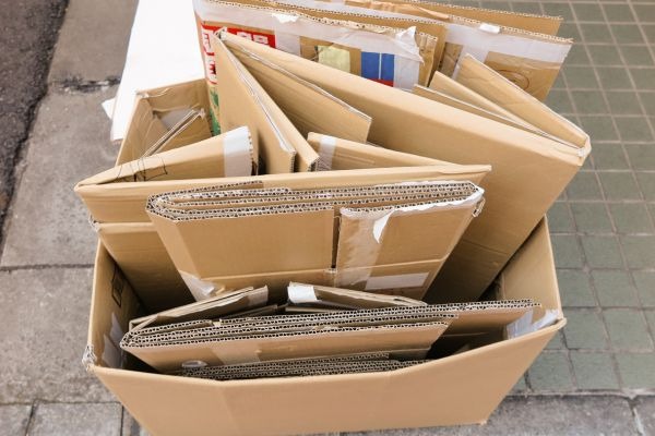 broken cardboard boxes
