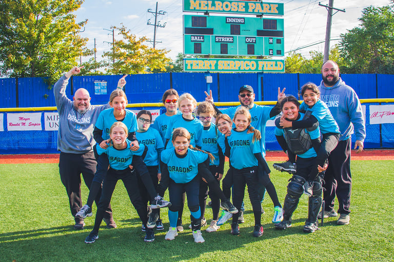 Team photo at Fall Season Melrose Park