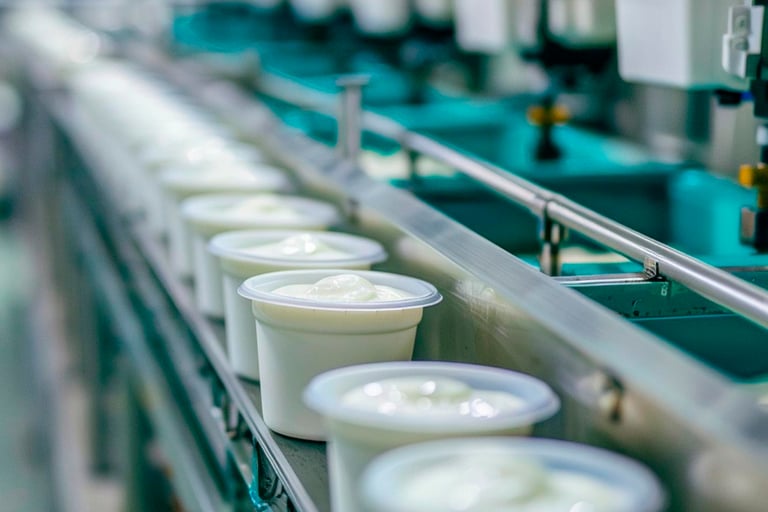 Industrial yogurt filling / stirred yogurt processing line