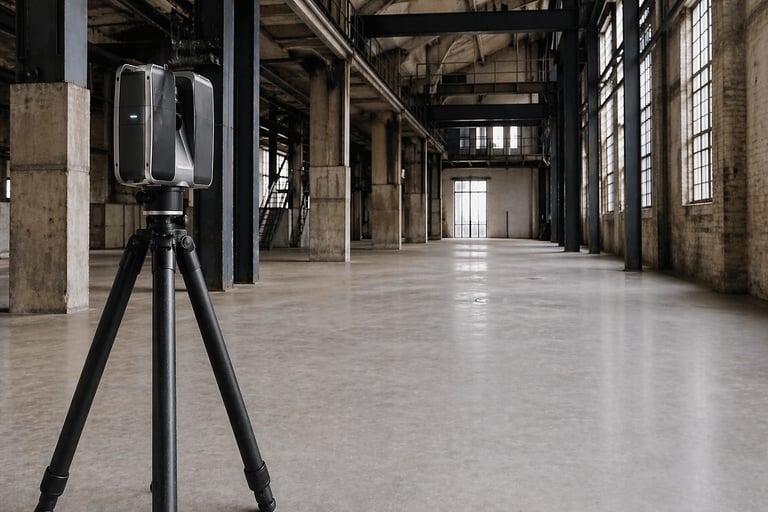 Pomiar obiektu budowlanego przy użyciu skanera laserowego 3D