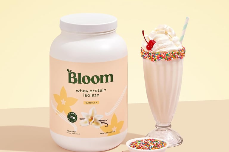Bloom Women’s Whey Isolate Protein powder for women over 35 hormone-friendly protein supplement