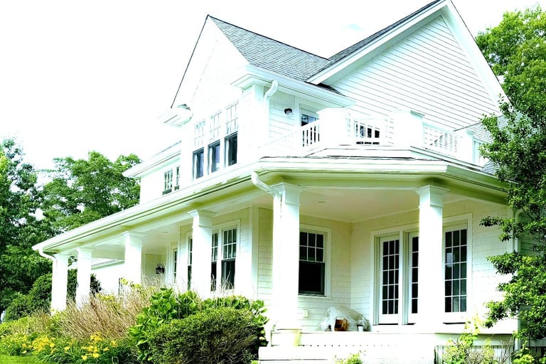 "Exterior house painting in Marshfield, MA.by professional painter"