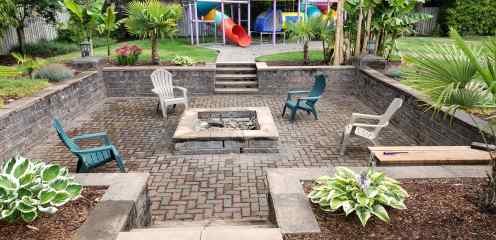 sunken fire pit