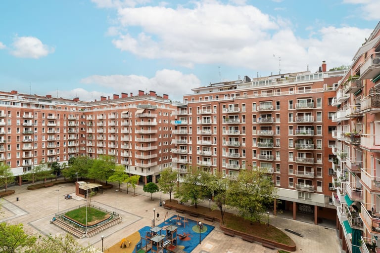 View of Plaza del Sauce from Anne apartment, Sancho el Sabio San Sebastian