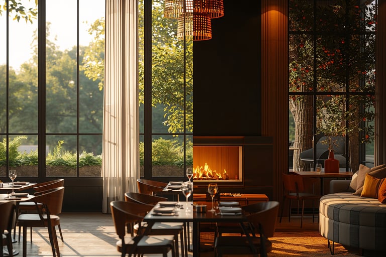 Seasonal indoor and open-air dining at Tilli’s Restaurant Chicago