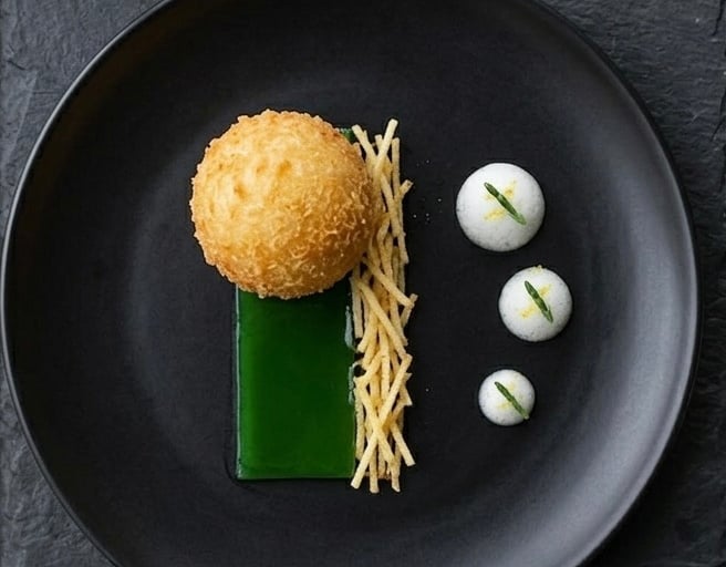 Healthy fish and chips Michelin recipe