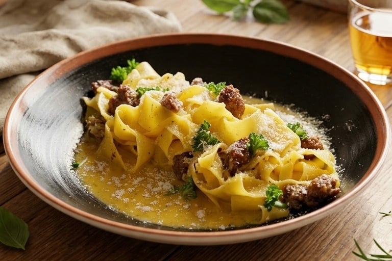 Healthy Papardele sausage recipe