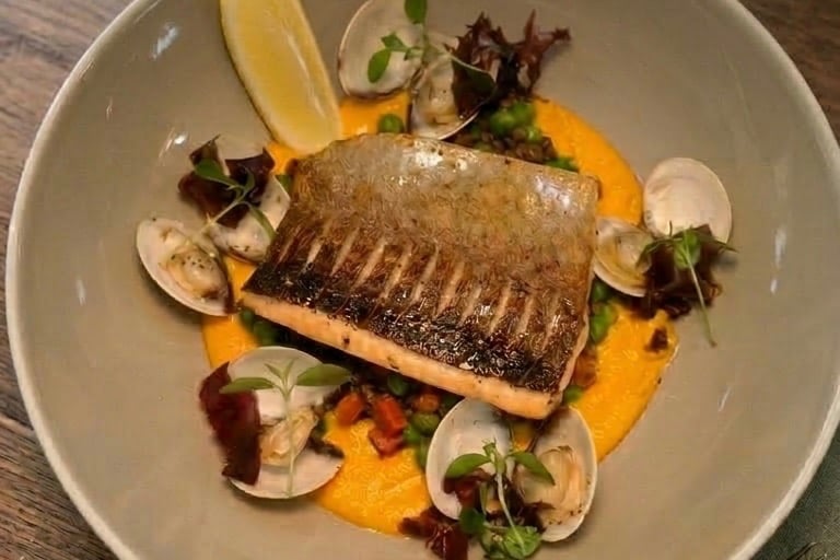 Healthy trout with clams recipe 