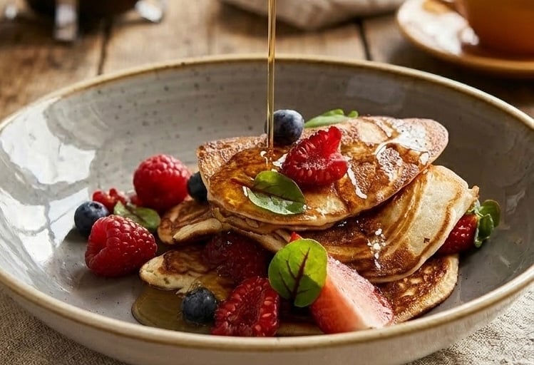 Healthy berry pancakes recipe 