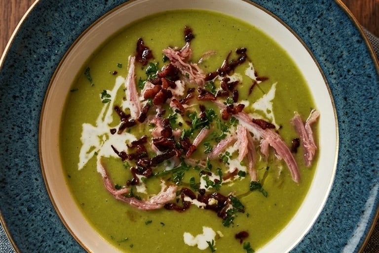 Healthy pea soup with ham recipe 