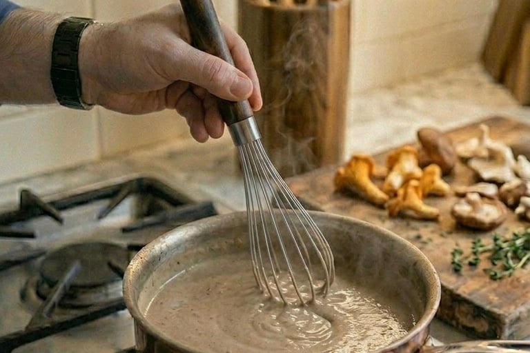 Healthy wild mushrooms sauce recipe