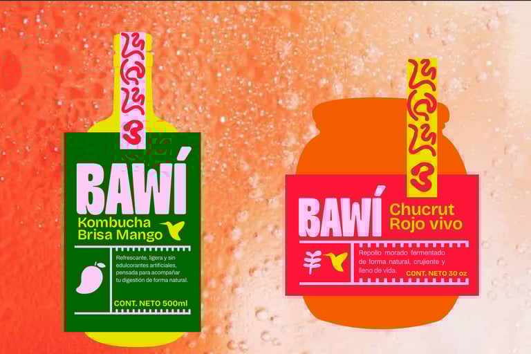 Diseño de una posible publicidad del logo de Bawí.