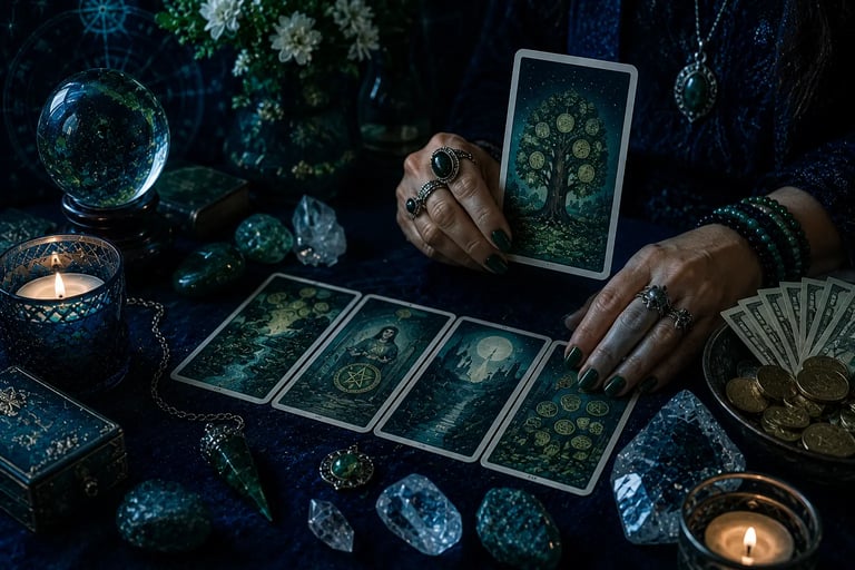 Cartomante consulta vida financeira dinheiro