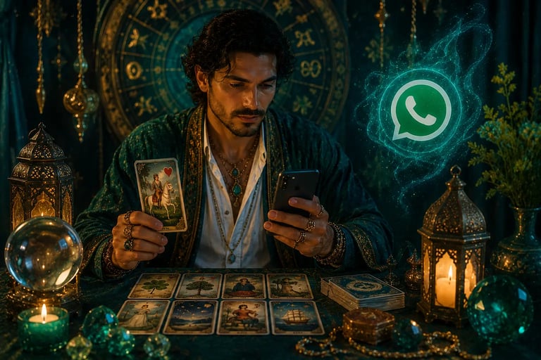 Consulta de cartomancia com baralho cigano online pelo WhatsApp para direcionamento de caminhos