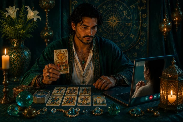 Consulta de cartomante online com as lâminas tradicionais do Tarot de Marselha para previsões de fut