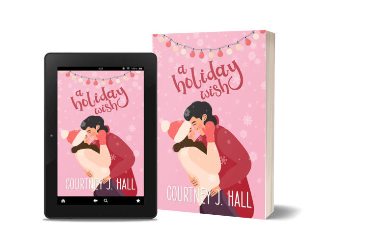 3D rendering of A Holiday Wish in eBook and print format