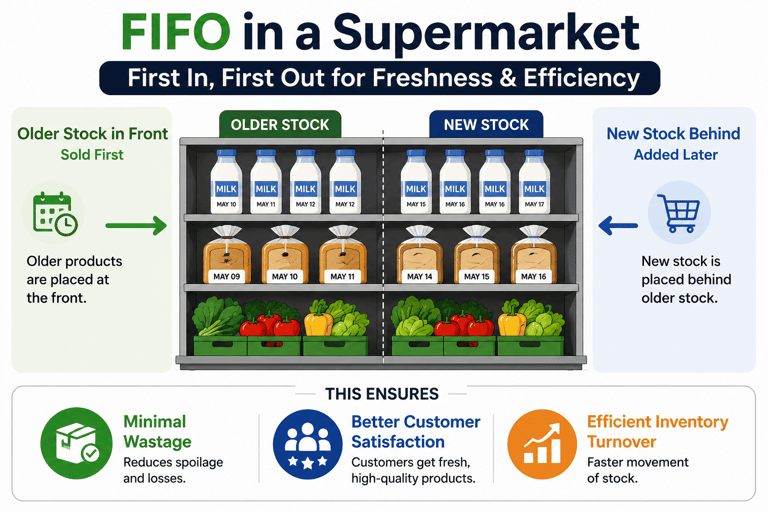 FIFO in Supermarket explained