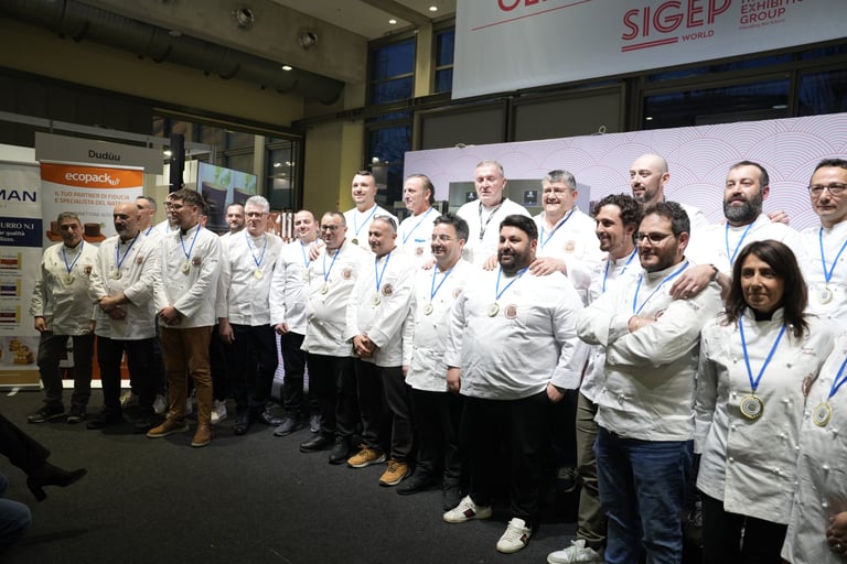 I finalisti della Coppa del Mondo del Panettone 2026 durante la Finale Italiana a SIGEP World