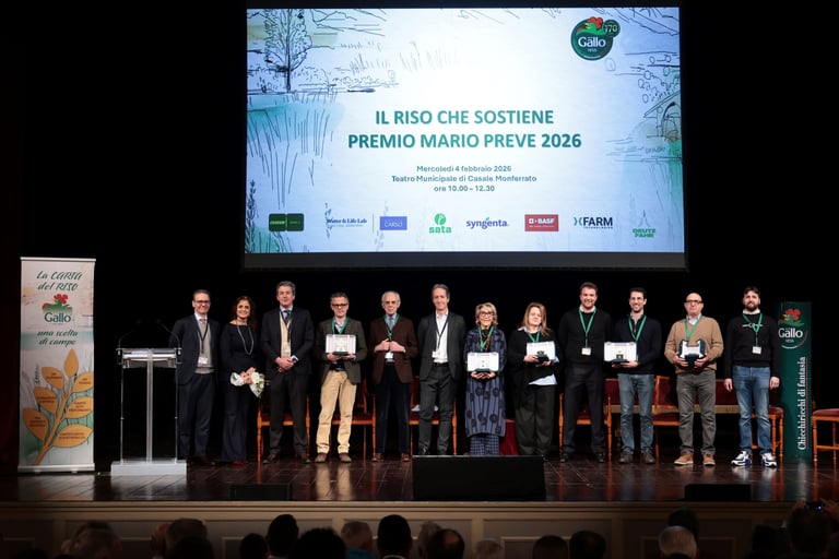 Premiazione del Premio Mario Preve 2026 sul palco del Teatro Municipale di Casale Monferrato