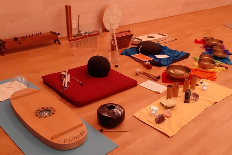 Instruments utilisés pour un voyage sonore vibratoire