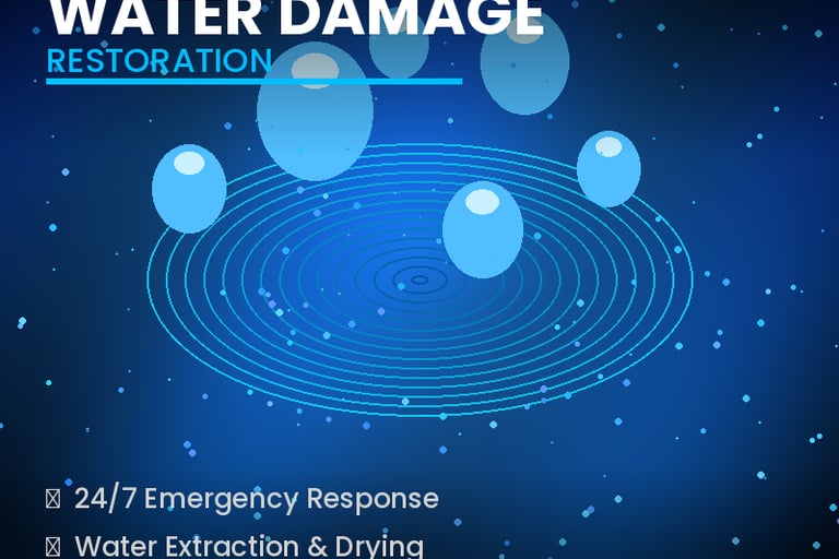 24/7 emergency water damage restoration service - Irvin Restoration Irving TX water extraction and drying