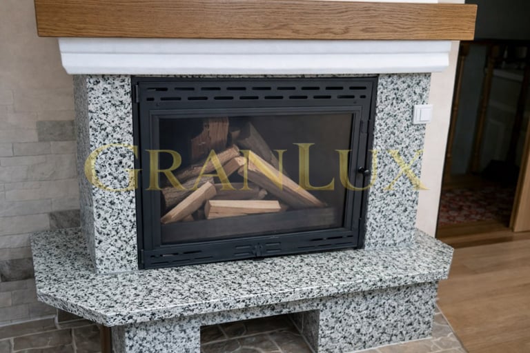 Камін з покостівського граніту