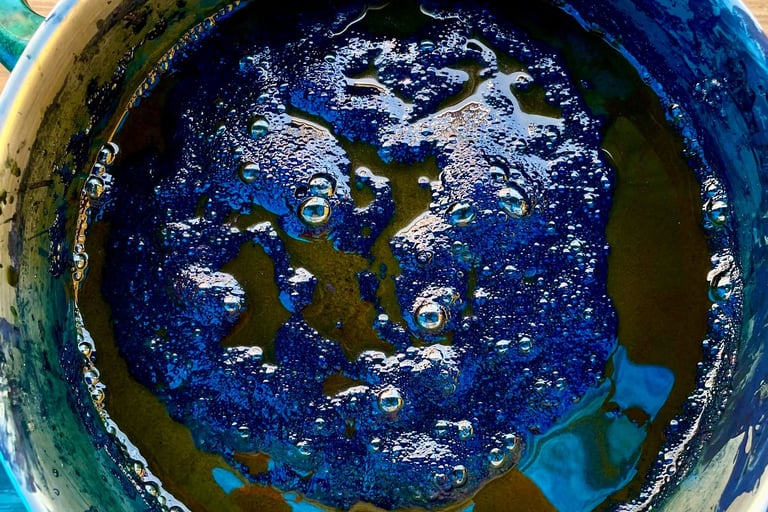 cuve indigo bleu teinture naturelle