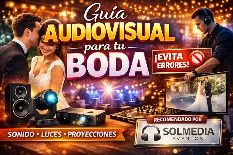 Guia audiovisual para tu boda. Sonido, Luces, Proyecciones